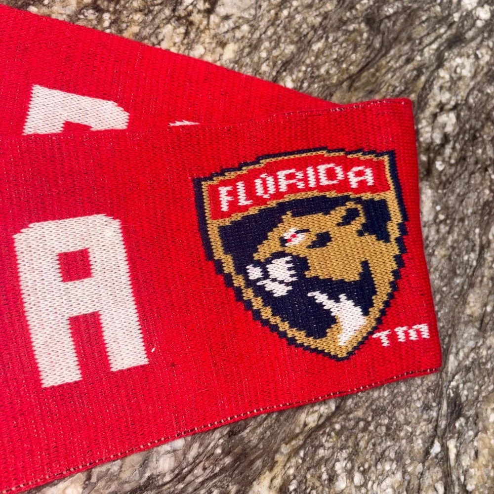 Florida Panthers Scarf Red Knit NHL Hockey Logo Fan Gear NHL